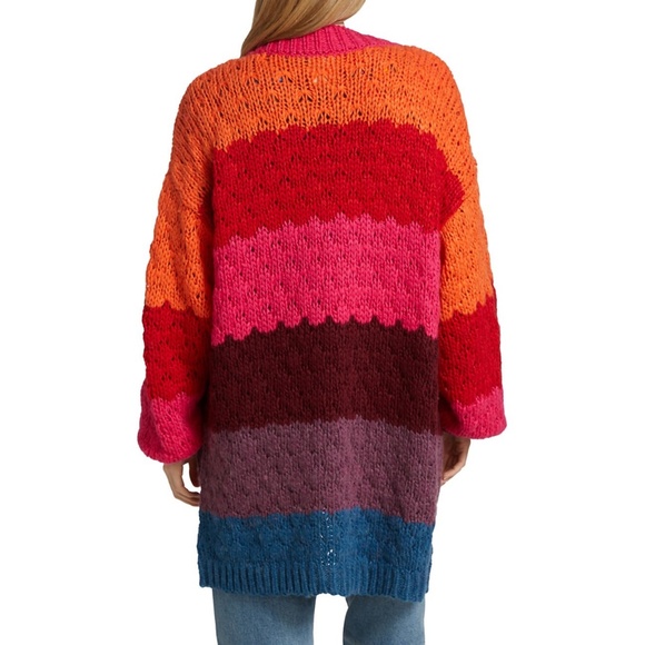 NEW Farm Rio Striped Cardigan Multi Small - Picture 11 of 17